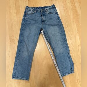 H&M Straight-Leg Blue Denim Jeans